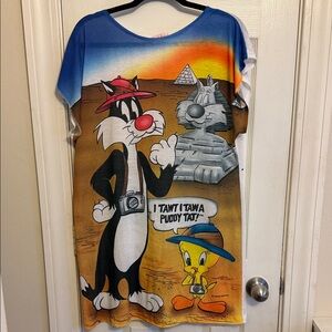 Vintage 1985 Warner Bros. Women's Cartoon Pajama Shirt #560